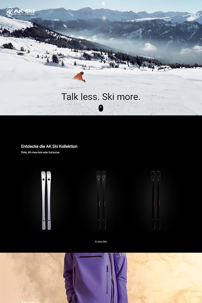 Talk less ski more – AK Ski of Switzerland