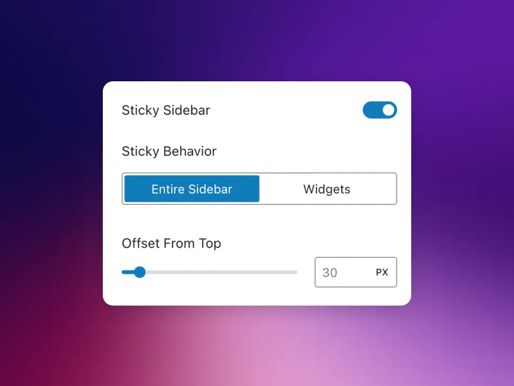 sticky sidebar